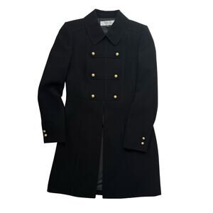 Elegant Black Military Coat
